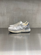 Premiata - Sneakers Mick in pelle e tessuto tecnico grigio chiaro e bianco