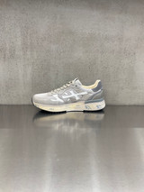 Premiata - Sneakers Mick in pelle e tessuto tecnico grigio chiaro e bianco