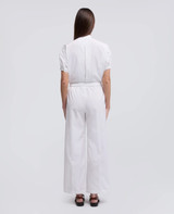 Aspesi - Pantalone donna in popeline di cotone bianco