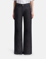 Dondup - Jeans Amber cinque tasche wide leg fit in denim seta blu fisso