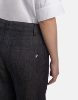 Dondup - Jeans Amber cinque tasche wide leg fit in denim seta blu fisso