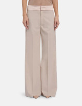 Dondup - Pantaloni Evelyn wide leg chino cipria