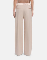 Dondup - Pantaloni Evelyn wide leg chino cipria