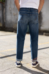 Dondup - Jeans Ervin loose in denim fisso lavaggio medio pulito