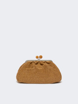 Max Mara Weekend - Pasticcino Bag Medium Fortuna in tessuto intrecciato effetto rafia cuoio