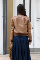 Bully - Bomber in pelle caramello