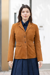 Bully - Giacca sfiancata in suede cognac