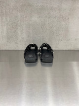 Ash - Sabot  open toe Bone in pelle nera con borchie