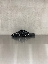 Ash - Sabot  open toe Bone in pelle nera con borchie