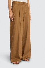 Semicouture - Pantalone Jhonny in popeline di cotone cammello
