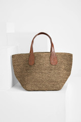 Ibeliv - Borsa Tokyo II in rafia dark tea