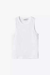 Carhartt - Canotta Philips A-Shirt in cotone a coste bianca