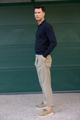 Briglia -1949- CourmayeurS-Pantalone in tela di cotone tortora