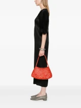 Dragon - Borsa Rosanna in pelle intrecciata arancio