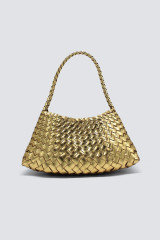 Dragon - Borsa Rosanna in pelle intrecciata oro