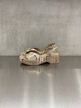 Roberto Del Carlo - Sandalo zeppa in pelle stampa pitone