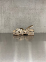 Roberto Del Carlo - Sandalo zeppa in pelle stampa pitone