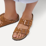 Birkenstock - Arizona Rivet donna in pelle scamosciata Mink