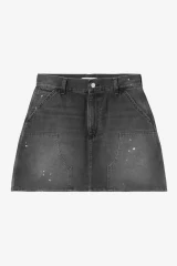 Carhartt - Gonna Maeve Double Knee Skirt Black Destroy wash splatter
