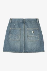 Carhartt - Gonna Maeve Double Knee Skirt Blue Destroy wash splatter