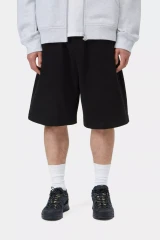 Carhartt - Bermuda uomo Floyde Black Garment dyed