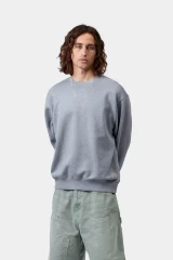 Carhartt - Felpa Caspian Sweatshirt Shady Blue Heather Garment dyed