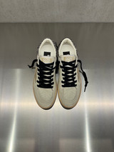 Golden Goose - Ball Star donna in pelle crema con stella tortora e talloncino in cavallino leo zebrato