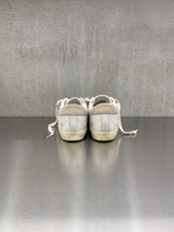 Golden Goose - Super-Star donna in pelle avorio con glitter argento e stella in pelle avorio
