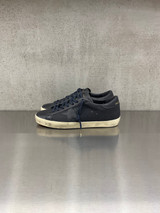 Golden Goose - Super-Star uomo in pelle blu con stella in pelle ton sur ton