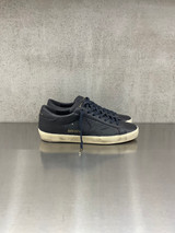 Golden Goose - Super-Star uomo in pelle blu con stella in pelle ton sur ton