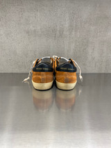 Golden Goose - Super-Star uomo in suede cuoio con stella in pelle bianca e talloncino nero