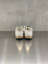 Golden Goose - Ball Star donna in pelle bianca con stella e talloncino in pelle laminata oro