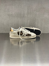 Golden Goose - Stardan donna in pelle bianca e cavallino leo con stella in pelle bianca