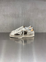 Golden Goose - Stardan donna in pelle bianca e cavallino leo con stella in pelle bianca