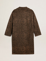 Golden Goose - Cappotto monopetto Cocoon donna in lana con motivo jacquard