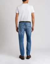 Dondup - T-shirt girocollo regular in jersey di cotone colore bianco