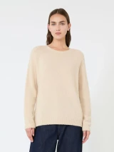 Max Mara Weekend - Maglia Ghiacci in alpaca e cotone sabbia