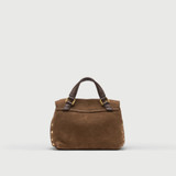 Zanellato - Borsa Postina Jones baby in nabuk brown tartufo di Norcia