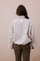 8PM - Bomber reversibile bicolor in tessuto misto lana da un lato e nylon dall'altra