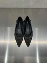 Twenty Fourhaitch  - Ballerina a punta nera ricoperta di strass argento