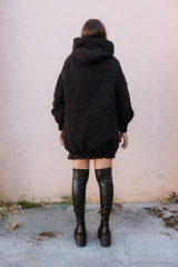 Duno - Parka oversize in microfibra con cappuccio