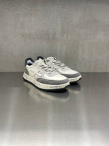 Premiata - Sneakers Nous in pelle bianca e grigia