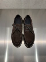 Pawelk's - Scarpa stringata ingegnere in camoscio spazzolato vintage