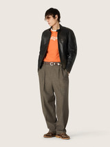 Golden Goose - Giacca biker da uomo in pelle nera