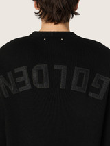 Golden Goose - Maglione da uomo girocollo in cotone nero