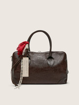 Golden Goose - Vita Bag media in pelle mogano con charm applicati e dettagli argento