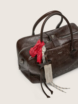 Golden Goose - Vita Bag media in pelle mogano con charm applicati e dettagli argento
