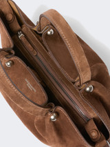 Max Mara Weekend - Tote bag piccola in suede - CIOCCOLATO