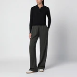 Golden Goose - Polo da donna in lana merino di colore nera