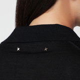 Golden Goose - Polo da donna in lana merino di colore nera